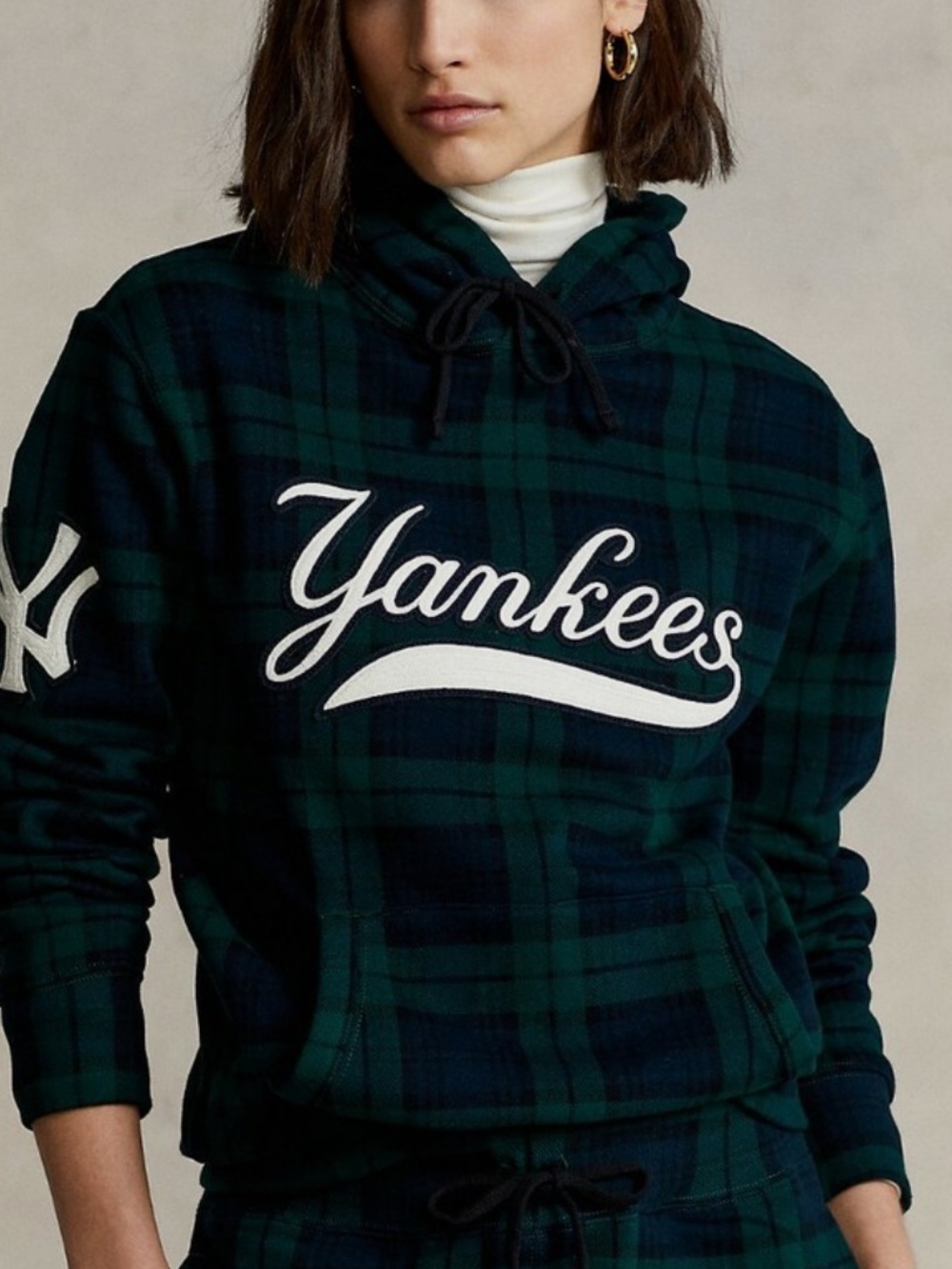 Rare Polo by Ralph Lauren NY Yankees Blackwatch Plaid Fleece. Unisex: SP.